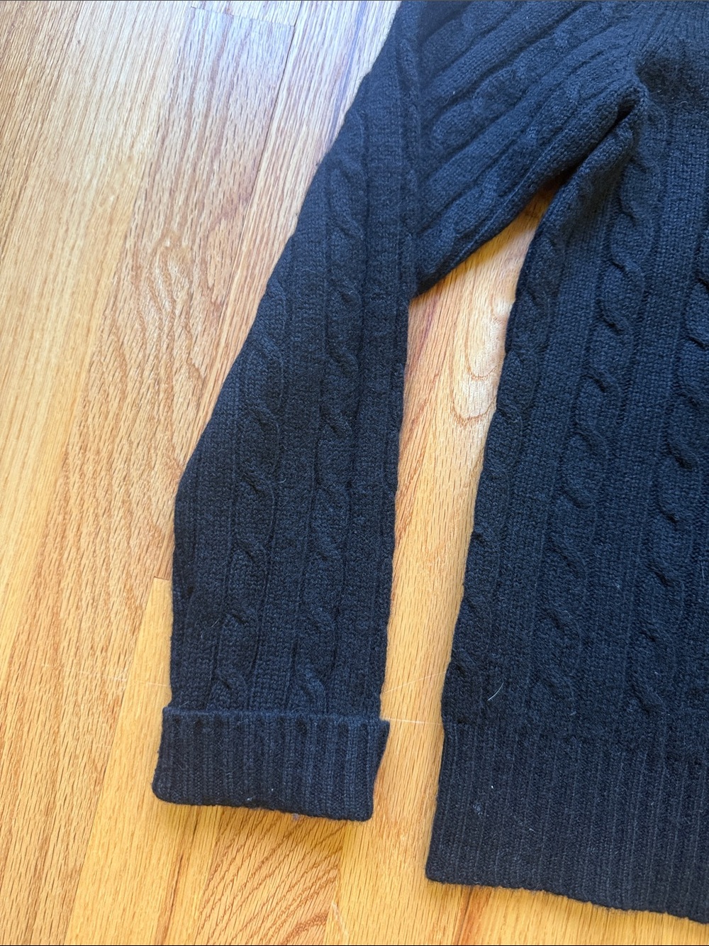 George Black Cable-Knit Crewneck Sweater 100% Cashmere - Picture 2 of 5